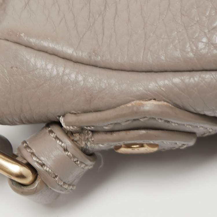 Pre Owned Marc by Marc Jacobs Beige Leather Classic Q Isabelle Crossbody Bag