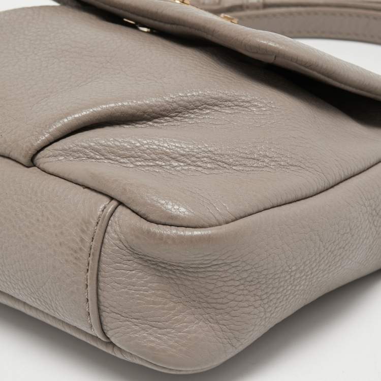 Pre Owned Marc by Marc Jacobs Beige Leather Classic Q Isabelle Crossbody Bag