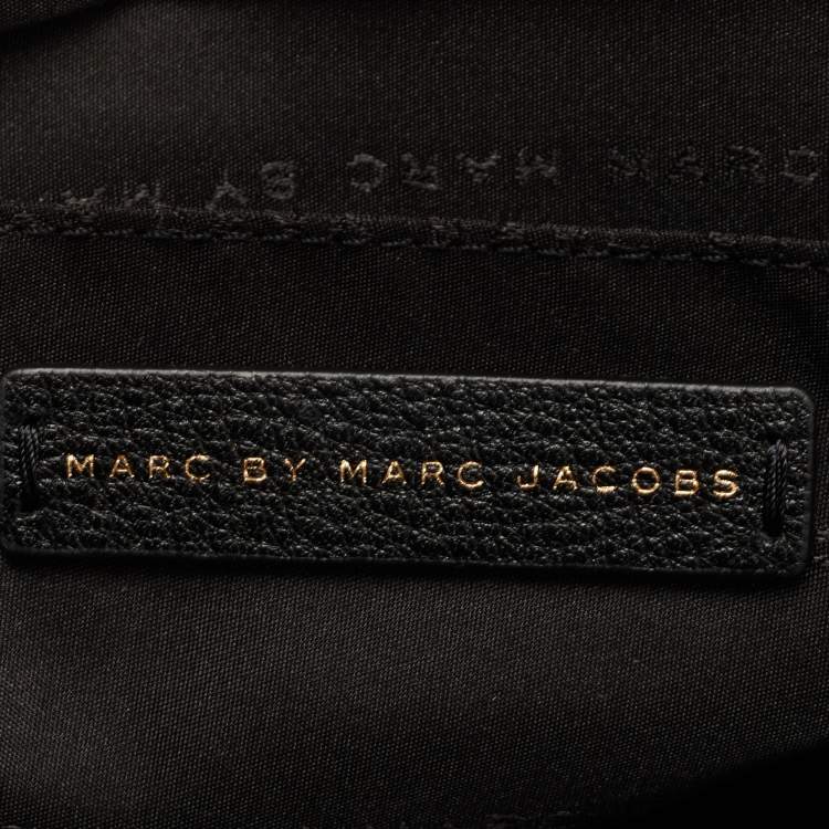 Pre Owned Marc by Marc Jacobs Black Leather Flap Hobo