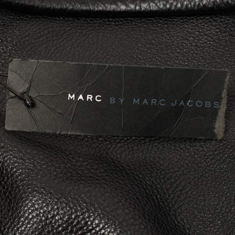 Pre Owned Marc by Marc Jacobs Black Leather Flap Hobo