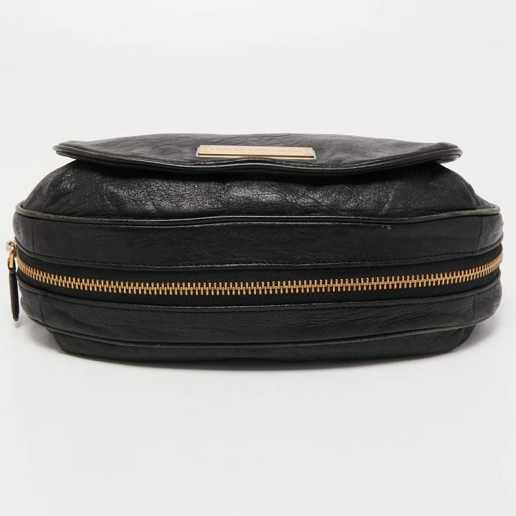Pre Owned Marc by Marc Jacobs Black Leather Flap Shoulder Bag