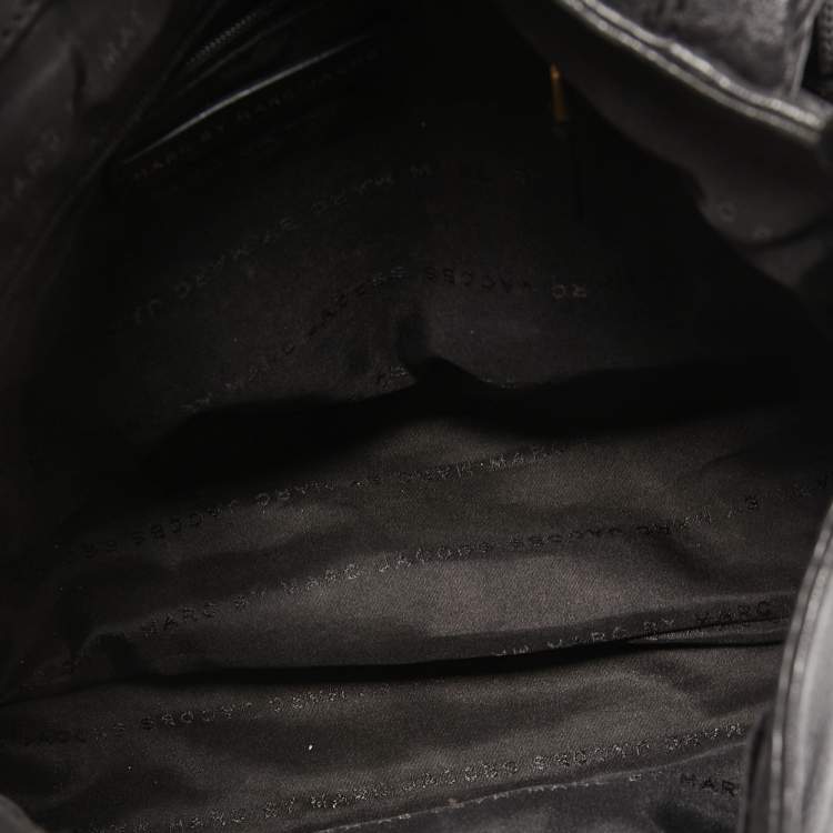 Pre Owned Marc by Marc Jacobs Black Leather Flap Shoulder Bag