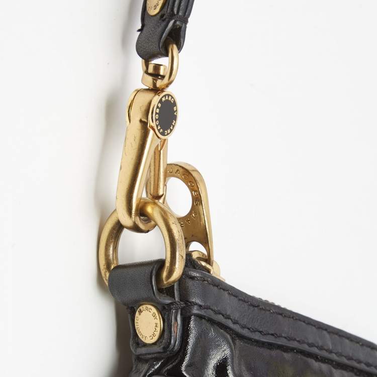 Pre Owned Marc by Marc Jacobs Black Coated Fabric Totally Turnlock Percy Crossbody Bag