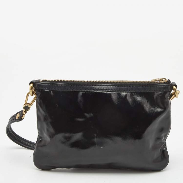 Pre Owned Marc by Marc Jacobs Black Coated Fabric Totally Turnlock Percy Crossbody Bag