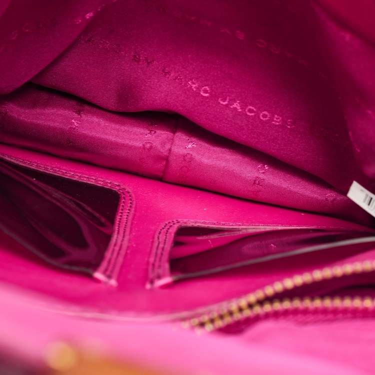 Pre Owned Marc by Marc Jacobs Fuchsia Leather Top Chicret Flap Bag