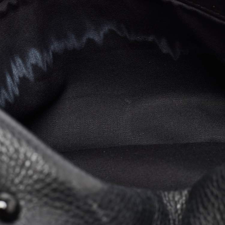 Pre Owned Marc by Marc Jacobs Black Leather Studded Fold Over Clutch