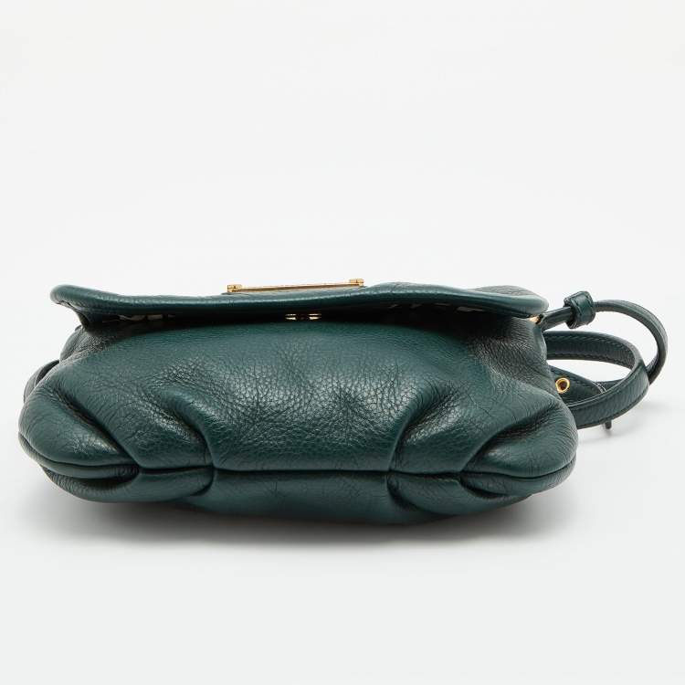 Pre Owned Marc By Marc Jacobs Green Leather Classic Q Natasha Crossbody Bag