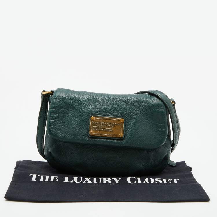 Pre Owned Marc By Marc Jacobs Green Leather Classic Q Natasha Crossbody Bag