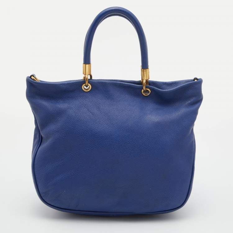 Pre Owned Marc by Marc Jacobs Blue Leather Too Hot to Handle Tote