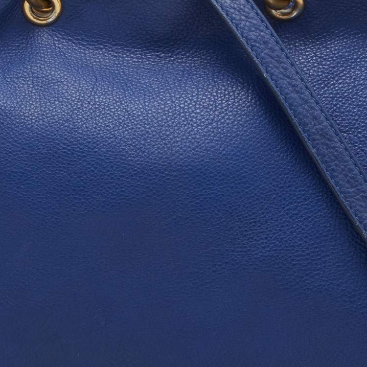 Pre Owned Marc by Marc Jacobs Blue Leather Too Hot to Handle Tote
