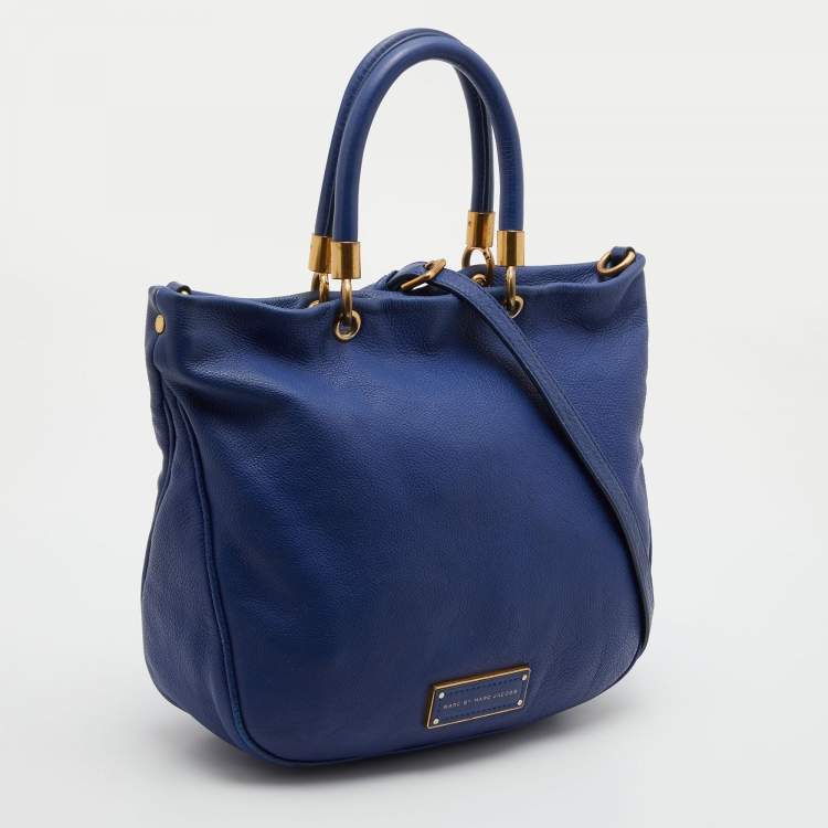 Pre Owned Marc by Marc Jacobs Blue Leather Too Hot to Handle Tote