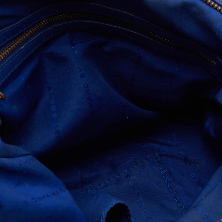 Pre Owned Marc by Marc Jacobs Blue Leather Too Hot to Handle Tote