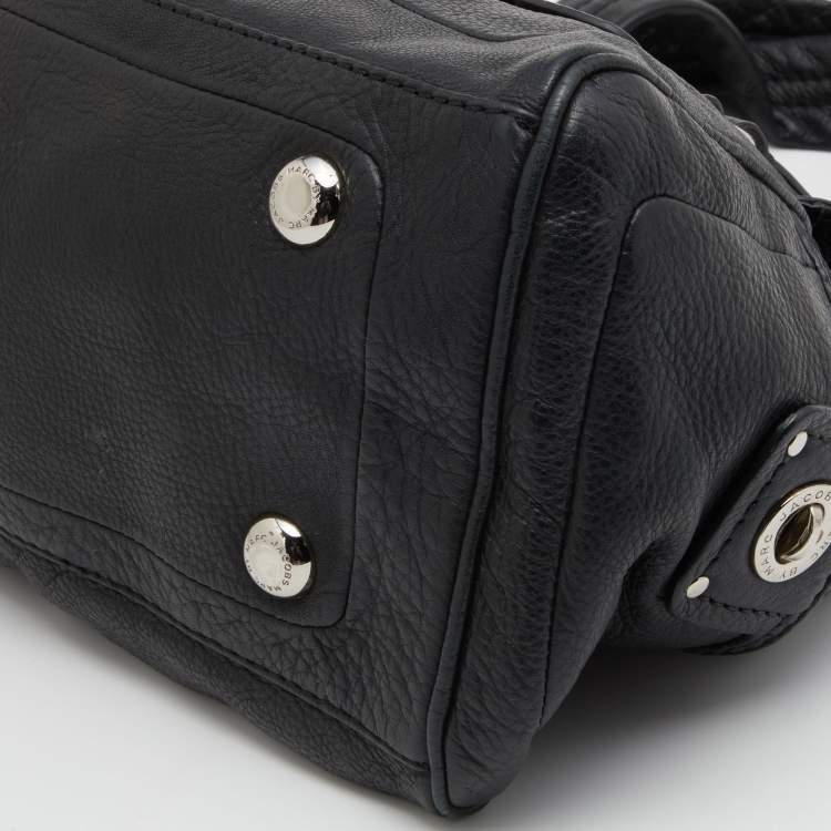 Pre Owned Marc by Marc Jacobs Black Leather Totally Turnlock Benny Satchel