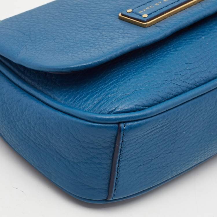 Pre Owned Marc by Marc Jacobs Blue Leather Too Hot to Handle Sofia Crossbody Bag