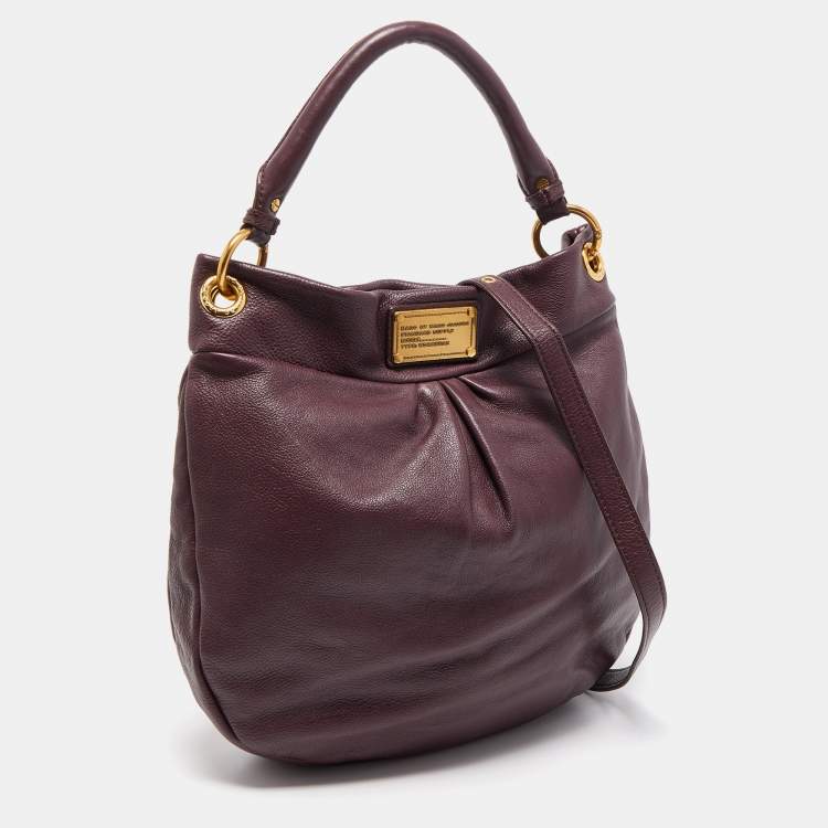 Pre Owned Marc by Marc Jacobs Purple Leather Classic Q Hillier Hobo