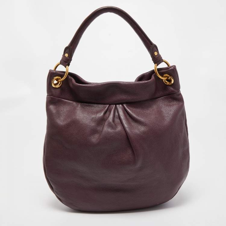 Pre Owned Marc by Marc Jacobs Purple Leather Classic Q Hillier Hobo
