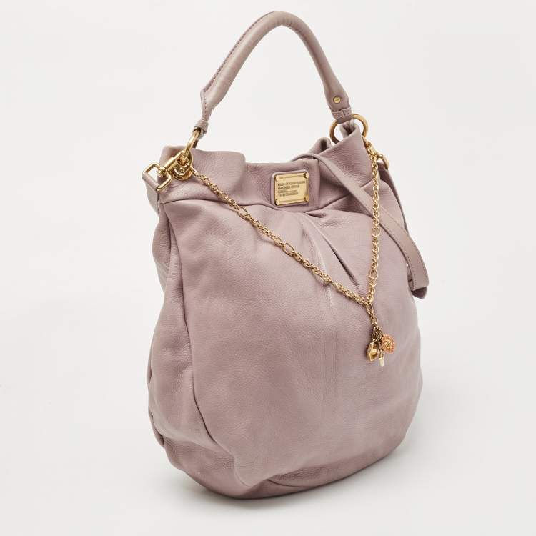 Pre Owned Marc by Marc Jacobs Lilac Leather Classic Q Hillier Hobo