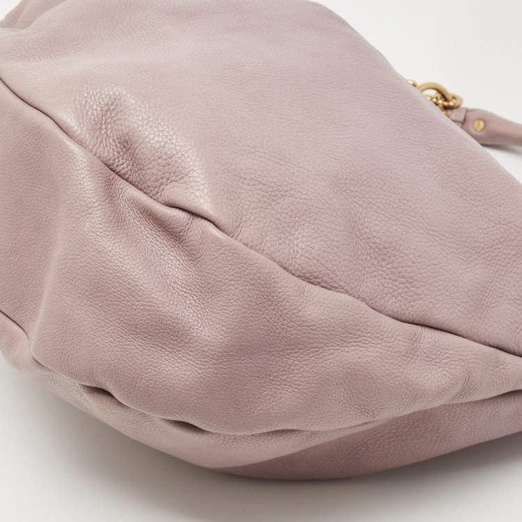 Pre Owned Marc by Marc Jacobs Lilac Leather Classic Q Hillier Hobo