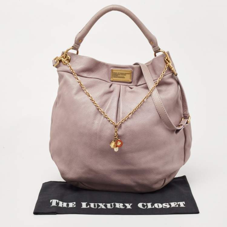 Pre Owned Marc by Marc Jacobs Lilac Leather Classic Q Hillier Hobo