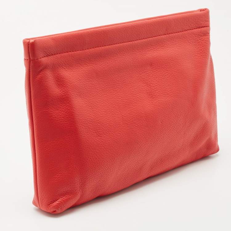 Pre Owned Marc by Marc Jacobs Red Leather Can't Clutch