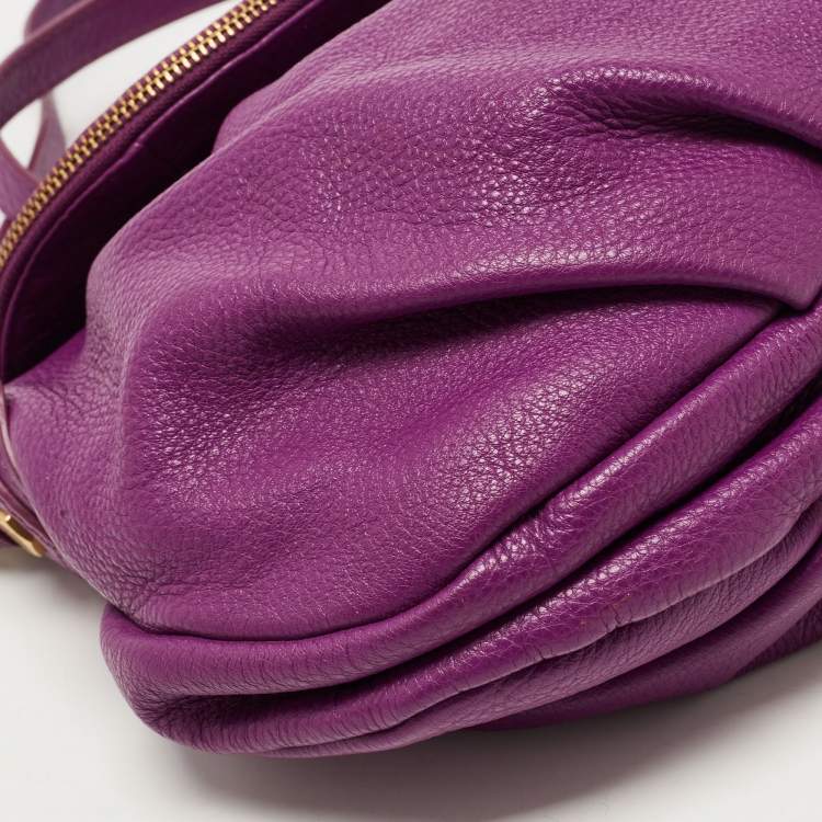 Pre Owned Marc by Marc Jacobs Purple Leather Classic Q Natasha Crossbody Bag