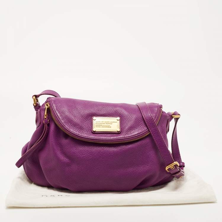 Pre Owned Marc by Marc Jacobs Purple Leather Classic Q Natasha Crossbody Bag