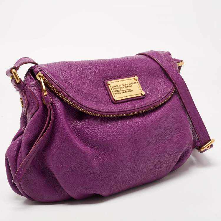 Pre Owned Marc by Marc Jacobs Purple Leather Classic Q Natasha Crossbody Bag