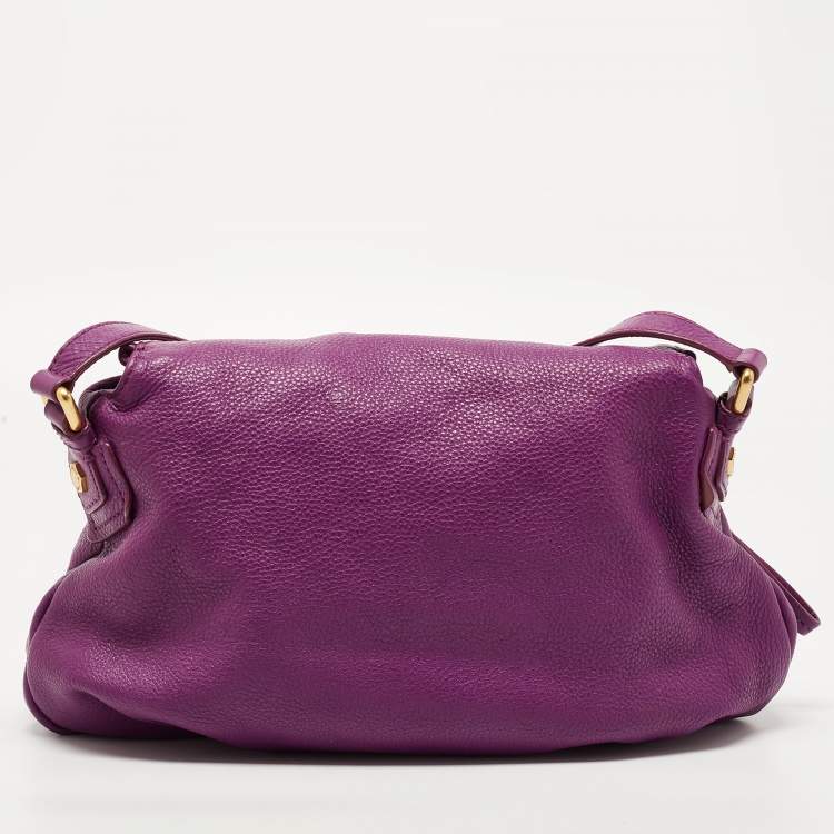 Pre Owned Marc by Marc Jacobs Purple Leather Classic Q Natasha Crossbody Bag