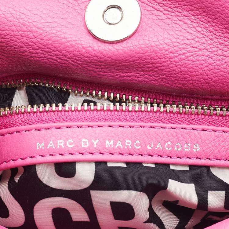 Pre Owned Marc by Marc Jacobs Pink Leather Classic Q Hillier Hobo