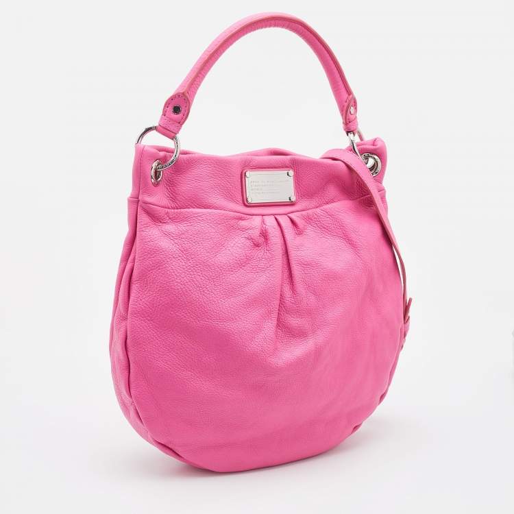 Pre Owned Marc by Marc Jacobs Pink Leather Classic Q Hillier Hobo