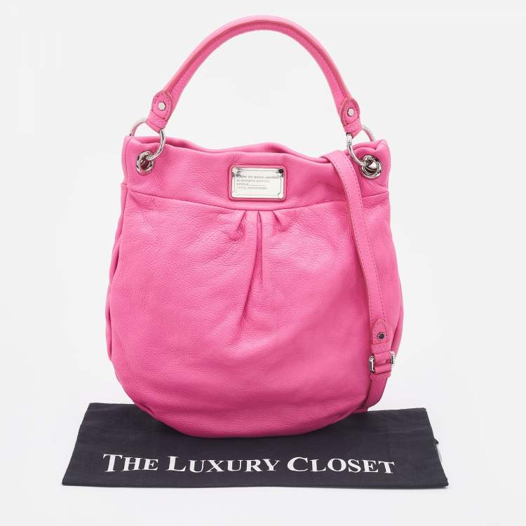 Pre Owned Marc by Marc Jacobs Pink Leather Classic Q Hillier Hobo