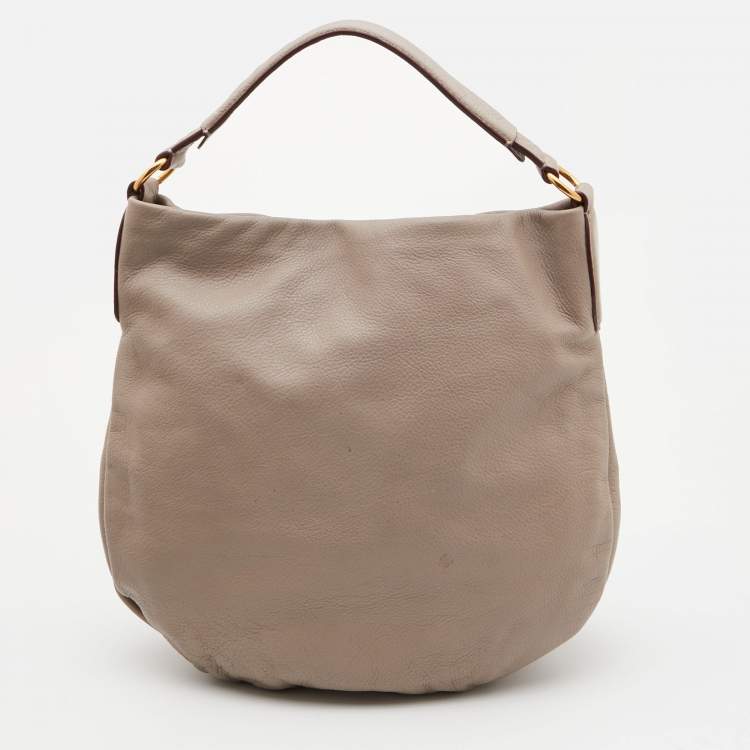 Pre Owned  Marc by Marc Jacobs Taupe Leather Classic Q Hillier Hobo