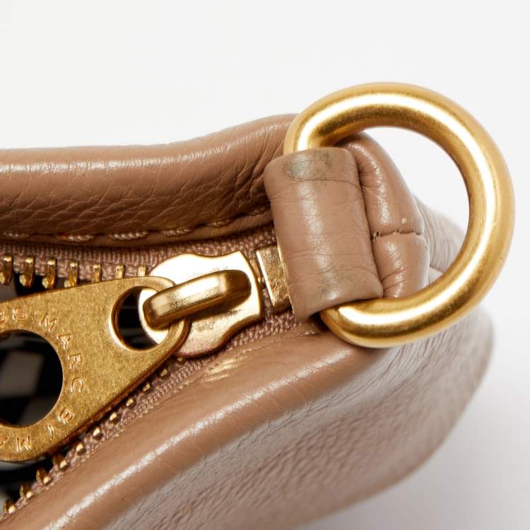 Pre Owned Marc by Marc Jacobs Light Brown Leather Classic Q Percy Crossbody Bag
