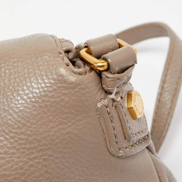 Pre Owned Marc by Marc Jacobs Taupe Leather Classic Q Natasha Crossbody Bag