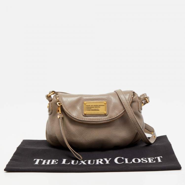 Pre Owned Marc by Marc Jacobs Taupe Leather Classic Q Natasha Crossbody Bag