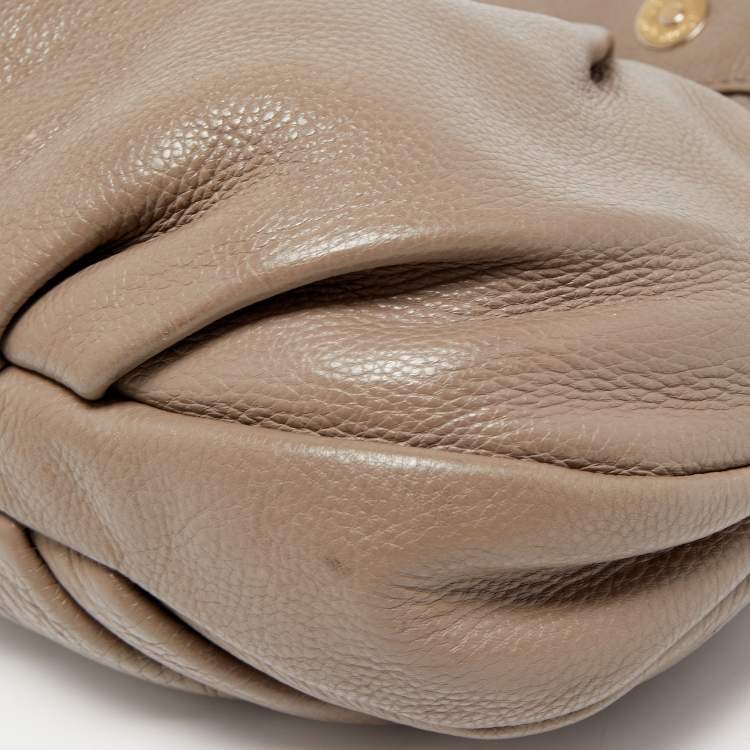 Pre Owned Marc by Marc Jacobs Taupe Leather Classic Q Natasha Crossbody Bag