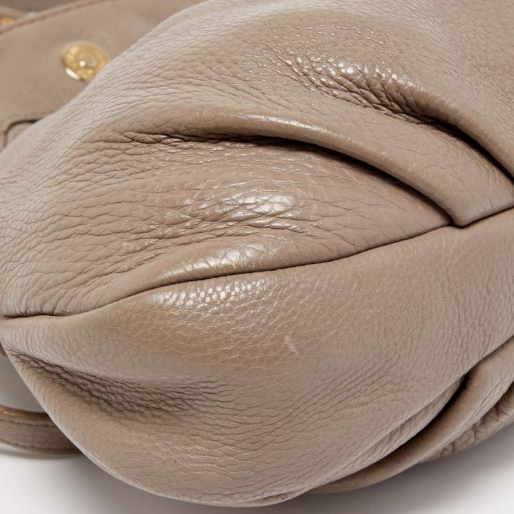 Pre Owned Marc by Marc Jacobs Taupe Leather Classic Q Natasha Crossbody Bag