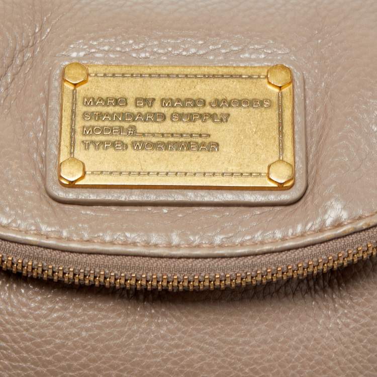 Pre Owned Marc by Marc Jacobs Taupe Leather Classic Q Natasha Crossbody Bag