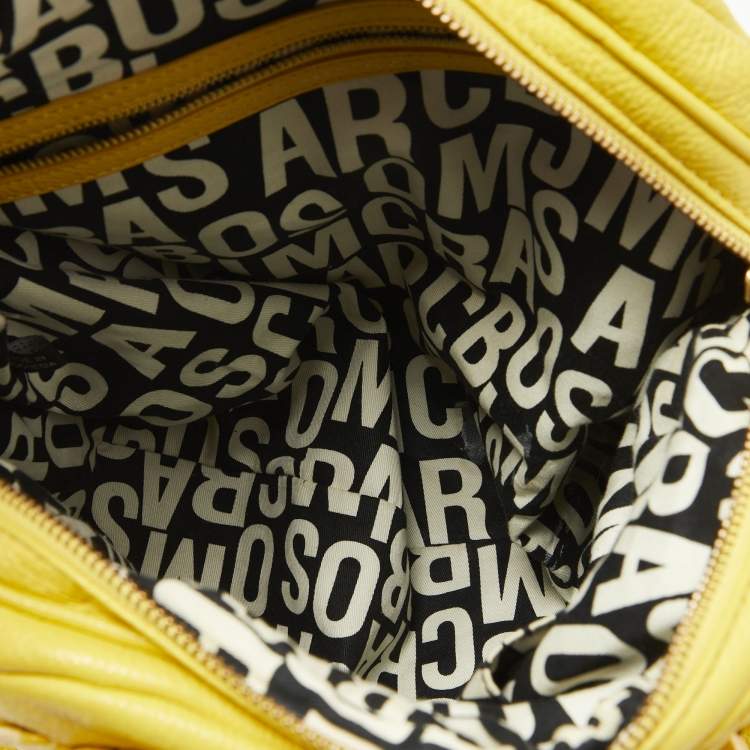 Pre Owned Marc by Marc Jacobs Yellow Leather Classic Q Baby Aidan Satchel