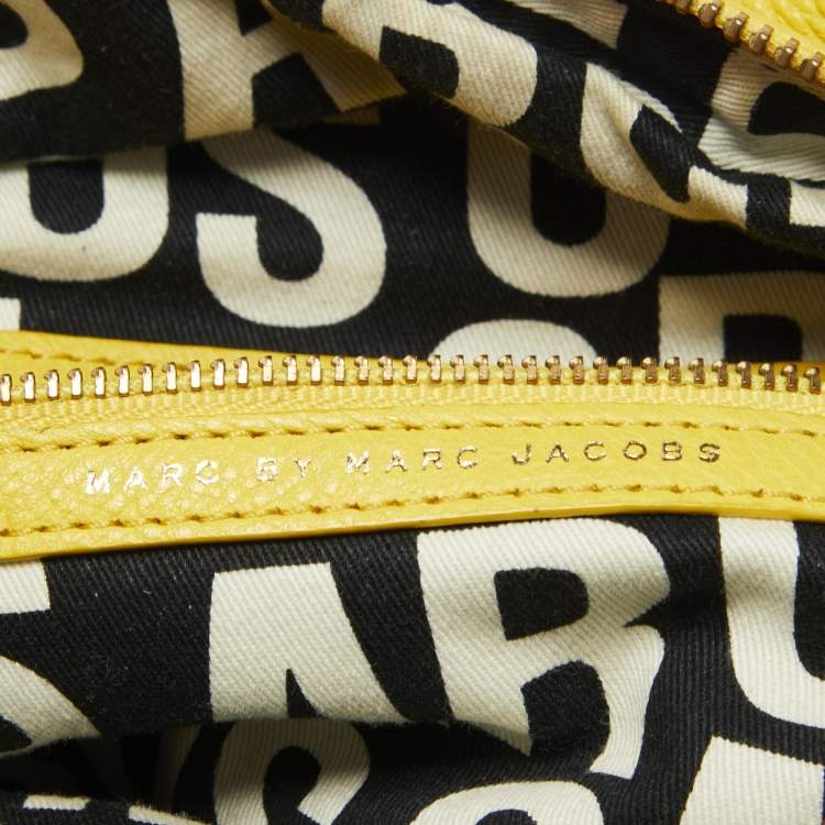 Pre Owned Marc by Marc Jacobs Yellow Leather Classic Q Baby Aidan Satchel