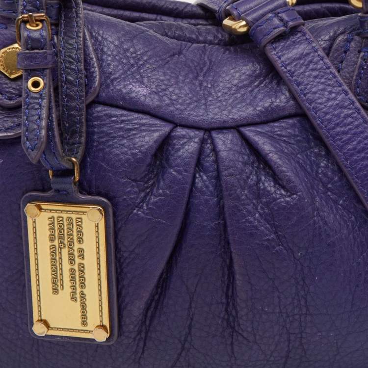 Pre Owned Marc by Marc Jacobs Purple Leather Classic Q Baby Groovee Bag
