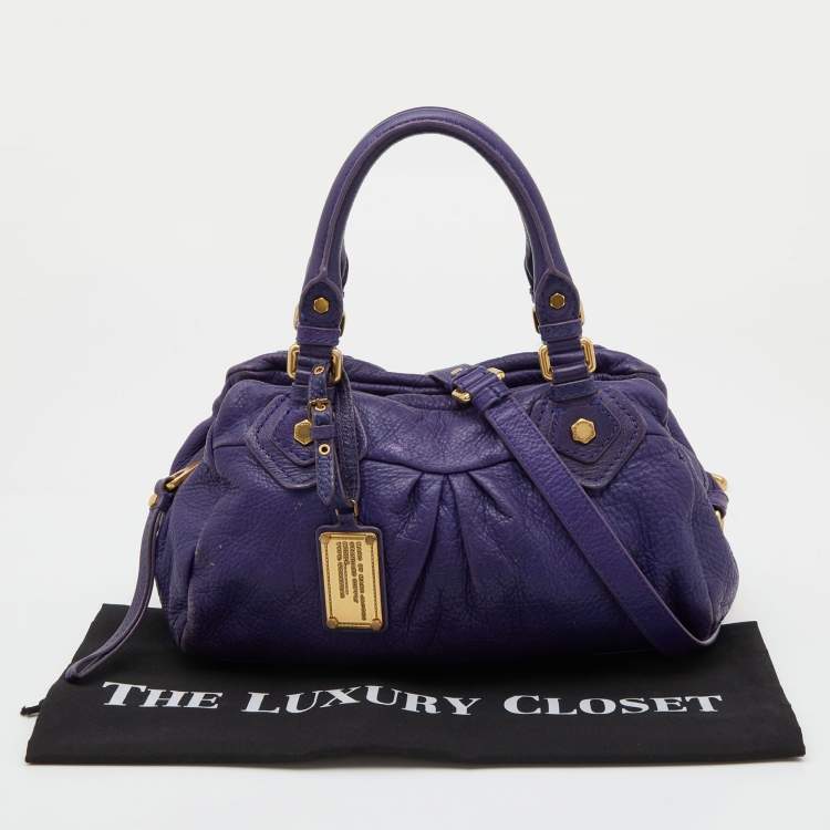 Pre Owned Marc by Marc Jacobs Purple Leather Classic Q Baby Groovee Bag