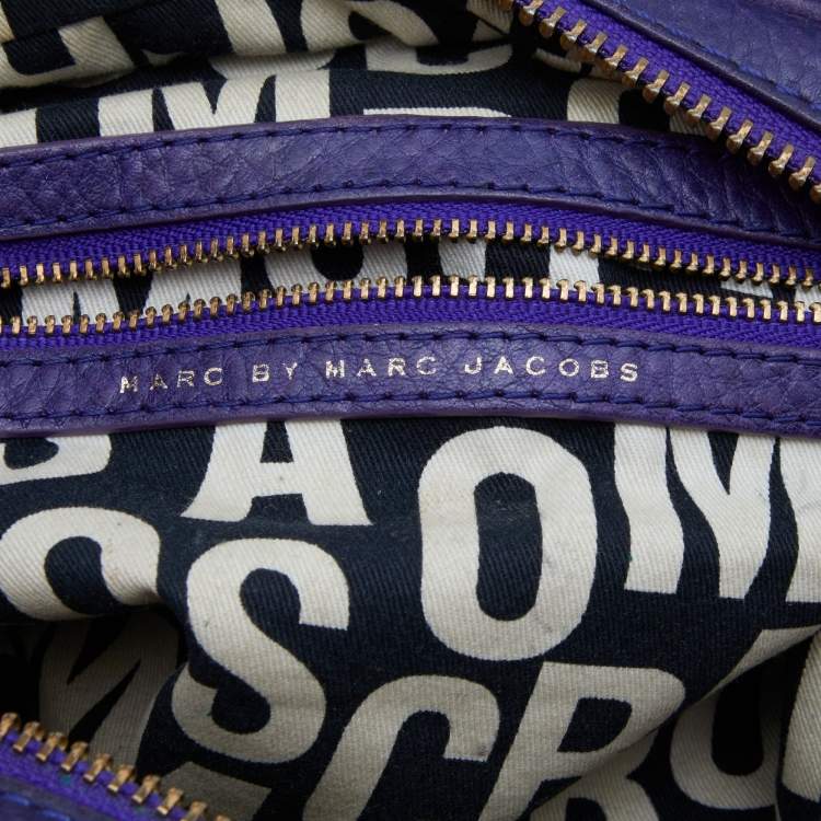 Pre Owned Marc by Marc Jacobs Purple Leather Classic Q Baby Groovee Bag