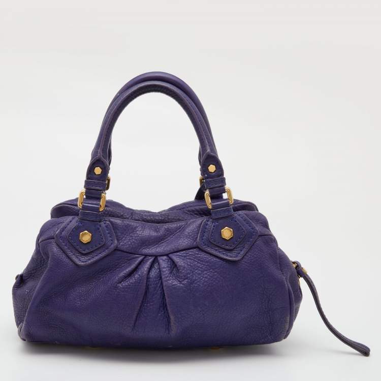 Pre Owned Marc by Marc Jacobs Purple Leather Classic Q Baby Groovee Bag