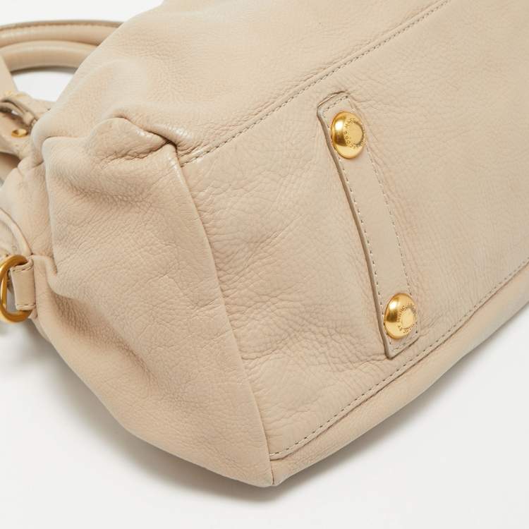 Pre Owned Marc by Marc Jacobs Beige Leather Classic Q Baby Groovee Satchel
