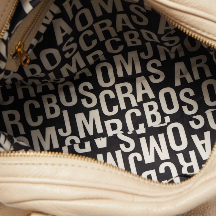 Pre Owned Marc by Marc Jacobs Beige Leather Classic Q Baby Groovee Satchel
