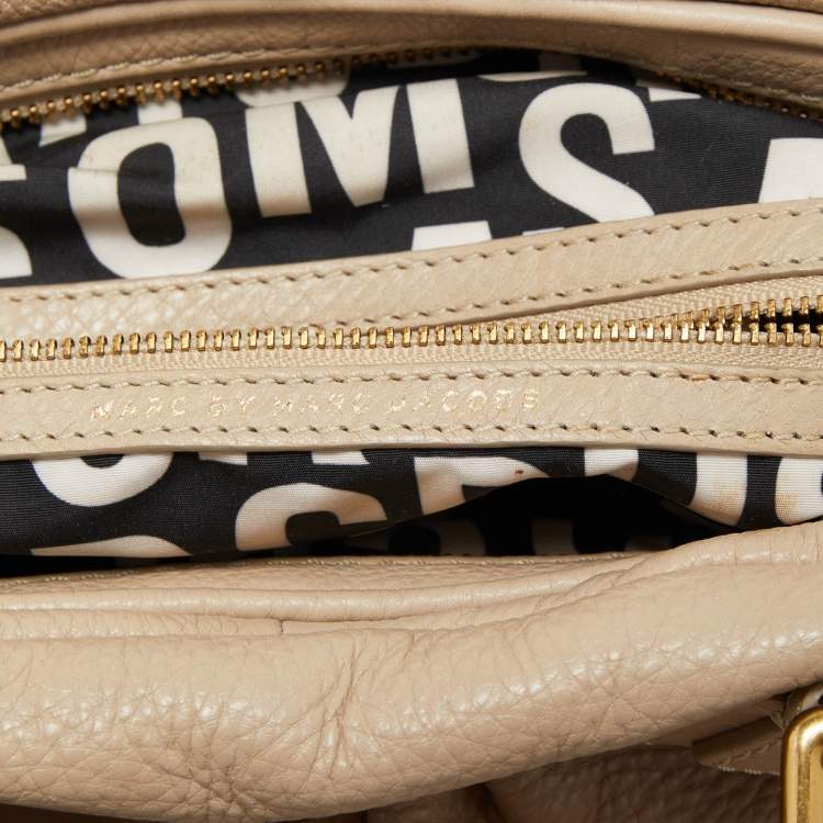 Pre Owned Marc by Marc Jacobs Beige Leather Classic Q Baby Groovee Satchel