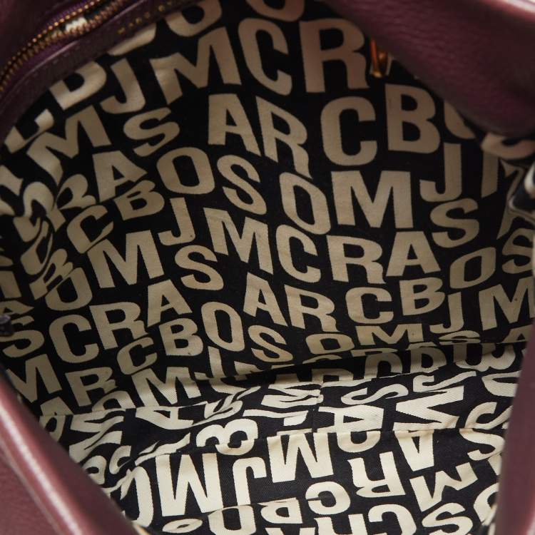 Pre Owned Marc by Marc Jacobs Prune Leather Classic Q Hillier Hobo