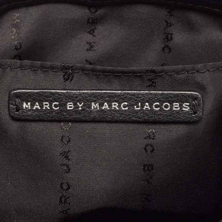 Pre Owned Marc by Marc Jacobs Red/Black Stripe Leather Percy Flap Crossbody Bag