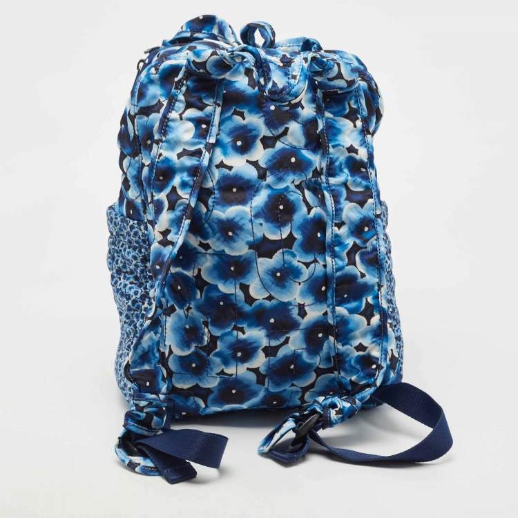 Pre Owned Marc by Marc Jacobs Blue Floral Nylon Backpack